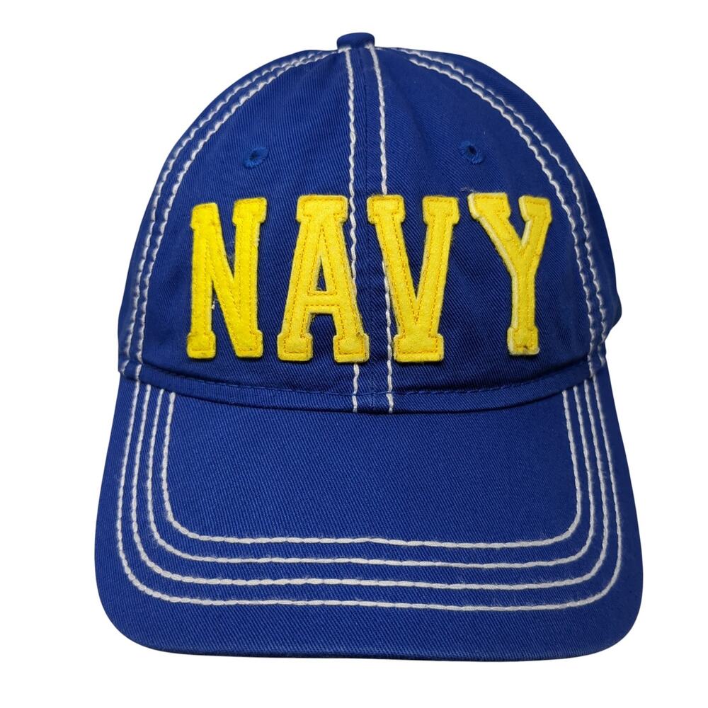 Navy Snapback Cap Blue One Size Adjustable Embroidered 5 Military Branch Mascots